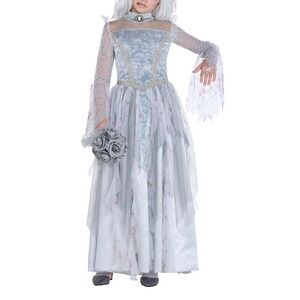 Spirit Signature Zombie Bride Costume Set 14/16 Girls Halloween‎ Goth NO CROWN